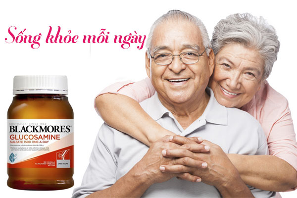 Viên uống bổ khớp Blackmores Glucosamine Sulfate 1500 One-A-Day giúp tăng sinh chất nhầy dịch khớp, tăng khả năng bôi trơn của dịch khớp
