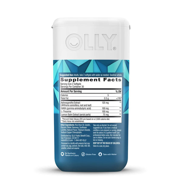 OLLY Ultra Strength Goodbye Stress Softgels là thuốc bổ não được nhiều chuyên gia đánh giá cao