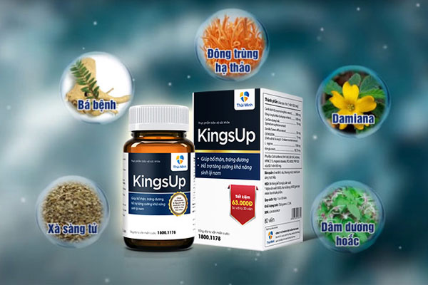 Viên uống KingsUp được bào chế từ các thành phần tự nhiên lành tính