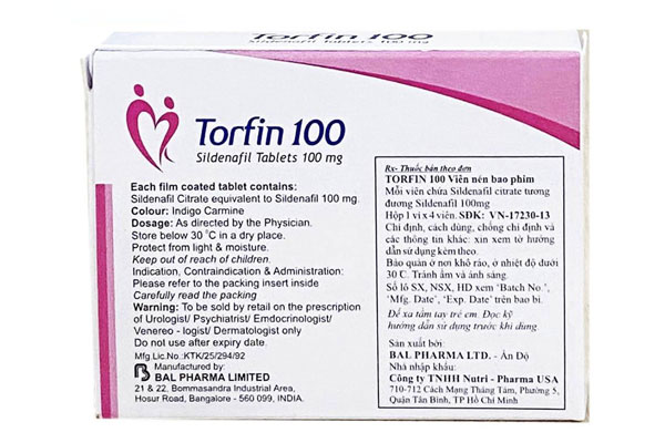 Thuốc Torfin 100 được bộ y tế kiểm định an toàn